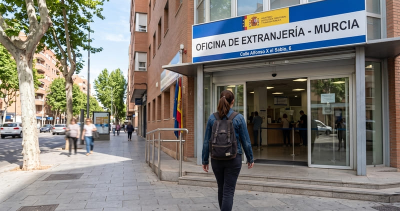 Oficina de Extranjería de Murcia: dirección, cita y trámites en 2026